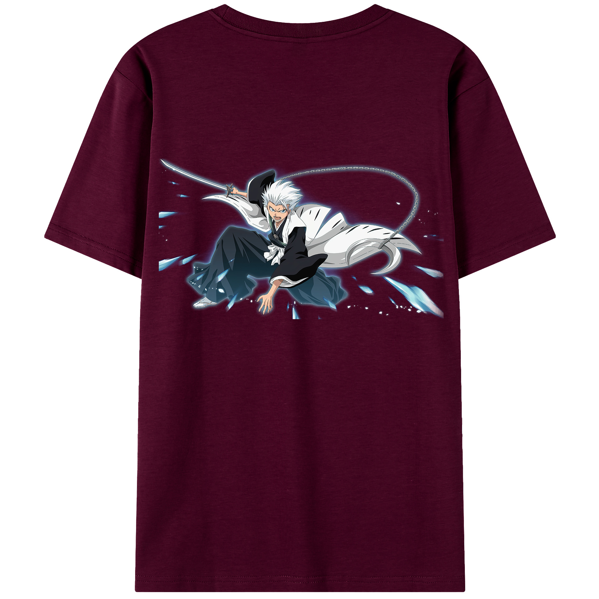 （画像用） ブリーチ 日番谷冬獅郎（ひつがや とうしろう） BLEACH Hitsugaya Toushirou レディース半袖Tシャツ(バックプリント)